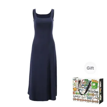BVODE Sleeveless Dresses Women's Dark Blue Dress Shopping Bag