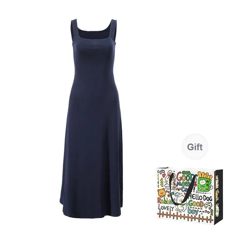 BVODE Slip Dresses Women's Dark Blue Dress Shopping Bag-0