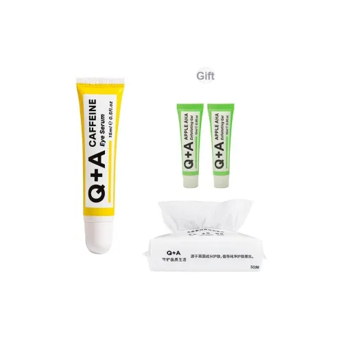 Q+A Укрепляющая сыворотка для глаз с роликом крем для уменьшения мешков и тонких линий под глазами
