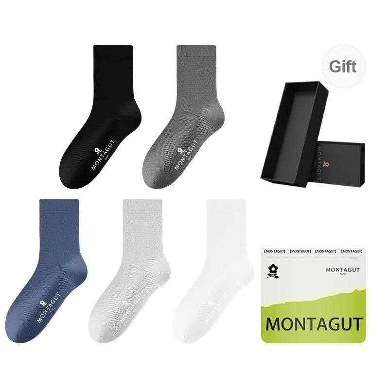 Montagut Mid Calf Socks Men's Gift Box Combination-48