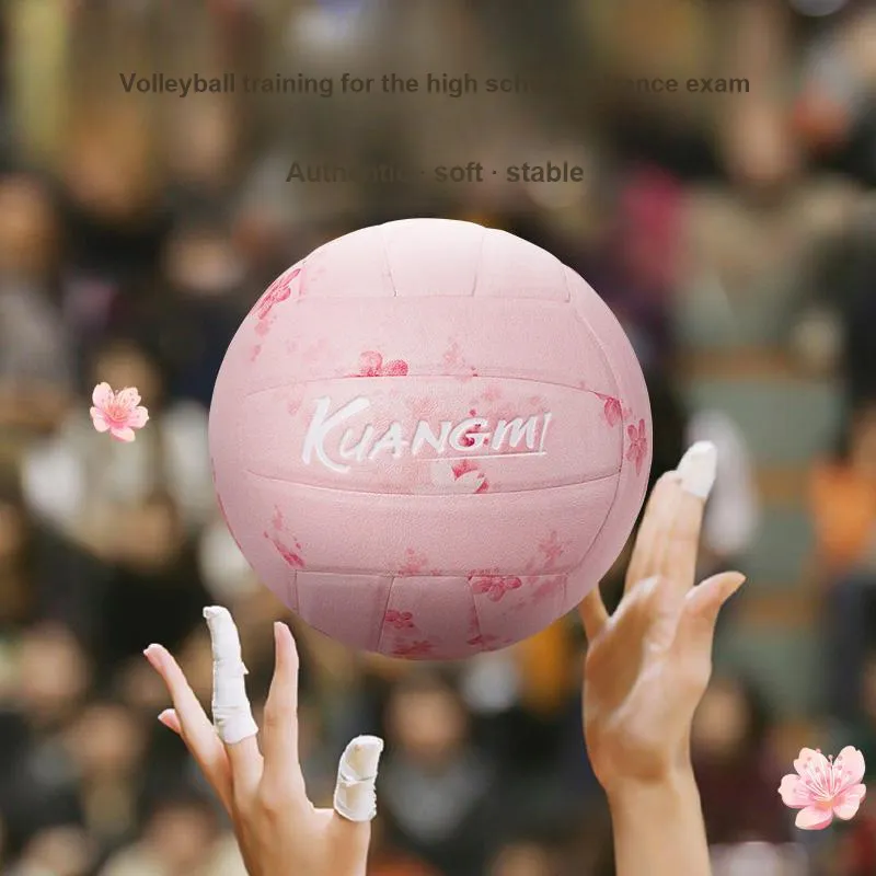 Kuangmi PU Size 5 Ball Middle School Volleyball Unisex Pink-8