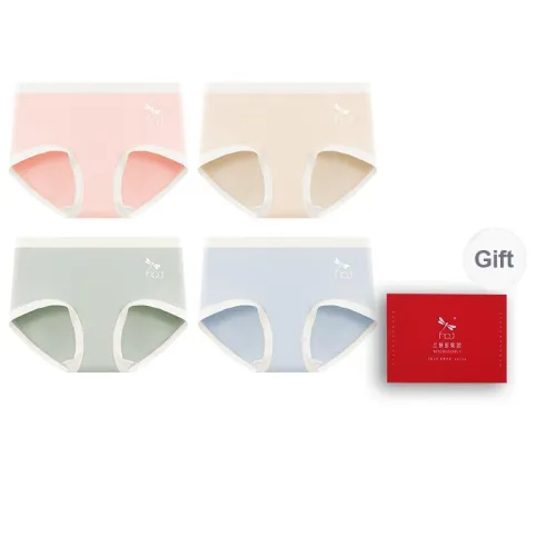 RED DRAGONFLY Cotton Panties Women's 4 Piece Gift Box Sets