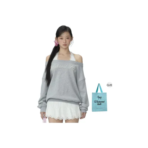 WEEKEND HUB Толстовка Женская Серого цвета