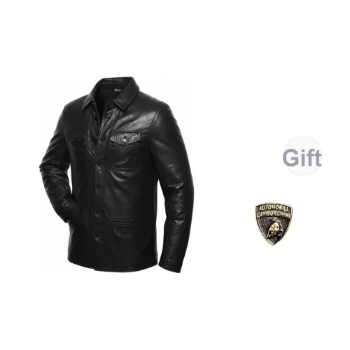 AUTOMOBILI LAMBORGHINI Кожаная куртка унисекс