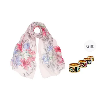 MARJAKURKI Silk Long Scarf Women's