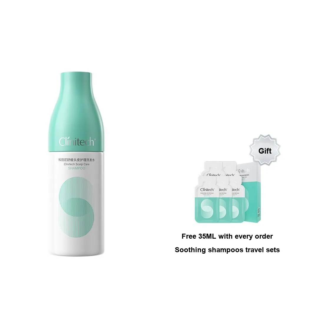 CLINITECH Успокаивающий Шампунь Восстанавливающий Контроль Жирности Уход за Перхотой