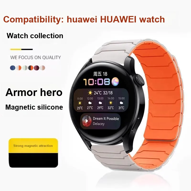 MSSM Huawei Compatibility Watch Band 210mm 46 Watch Dial Silicone Material-11