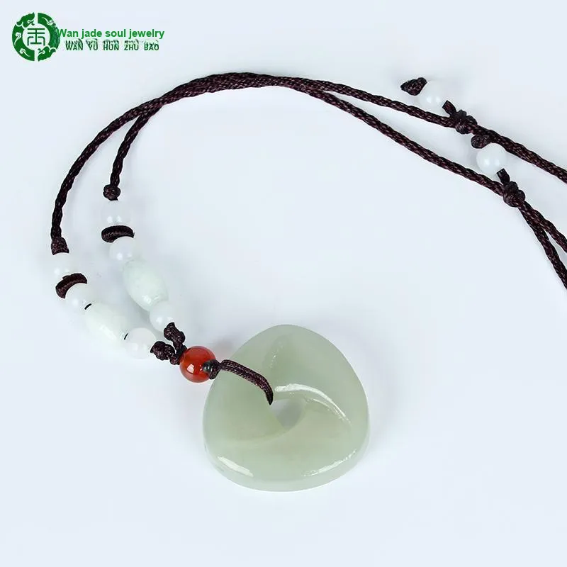 WANYUHUN Hetian Jade Pendants Green Jade Unisex-4