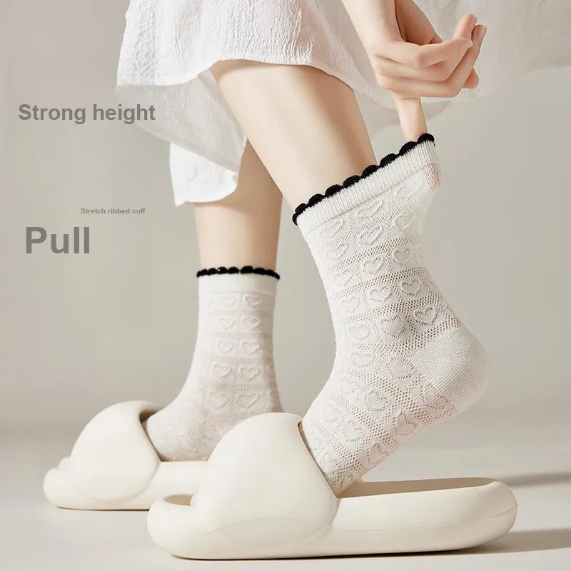 MIIOW Mid Calf Socks Women's 5 Pack-1