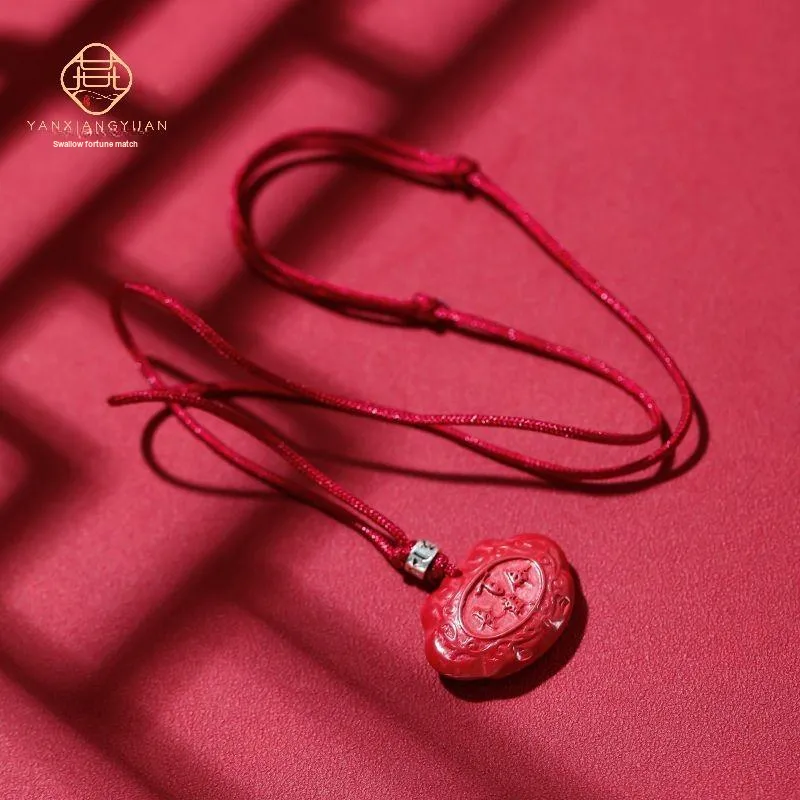 YANXIANGYUAN Cinnabar Pendants Unisex-1