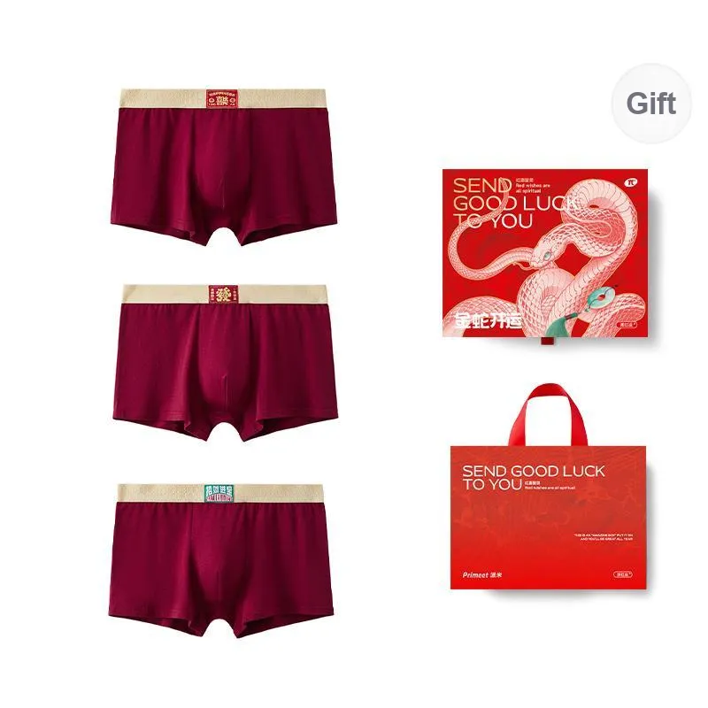 Primeet Underpants Men's Box 3 Pack The Most Red-5