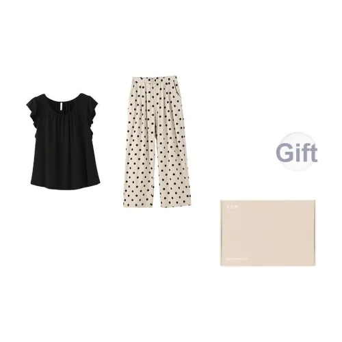 Aannsfam Pajama Комплект Women's Basic Черный