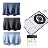 [995 Cow Leather Belt]120S Lenzing Modal[Black+Light Blue+Royal Blue]3 Pack Gift Box Set