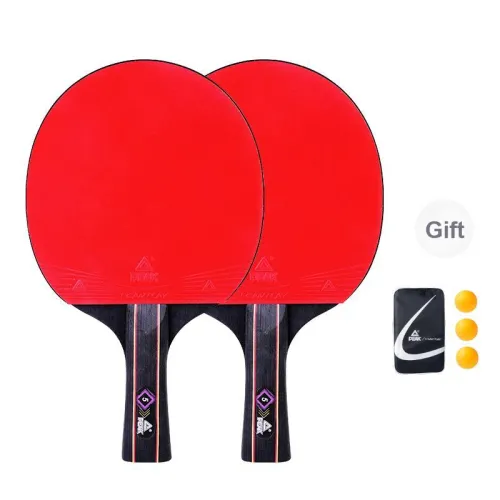 PEAK Battle Knife Five-Star Grip Ping Pong Paddles Unisex Double-Sided Inverted Rubber Black Red Blue Double Beat