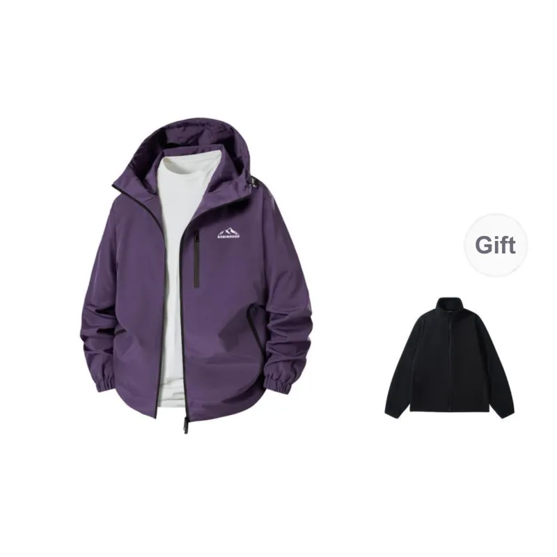 ROBINHOOD Water-Resistant Windproof Breathable Warm Water-Repellent Windbreaker Jacket Unisex-16