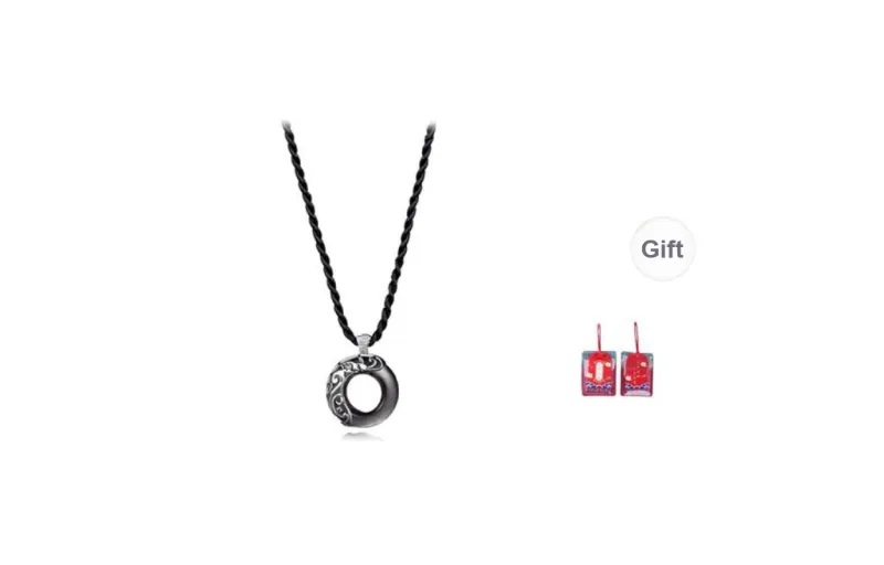 JOYDINNY Obsidian Jade Necklaces Unisex-3