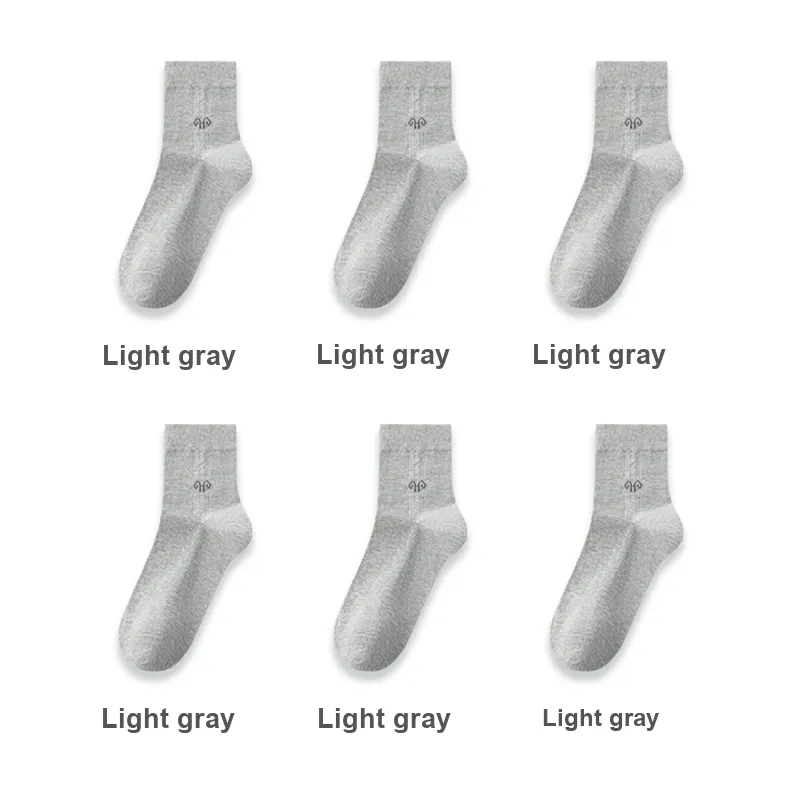 H YXIANG Mid Calf Socks Men's 6 Pack-55