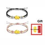 Chinese Auspicious Animal Baby Rope Bracelet[Pink+Black]