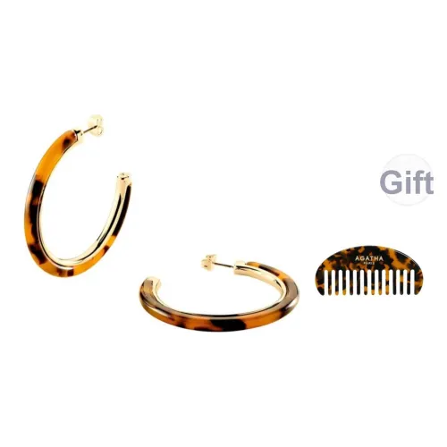 Agatha Серьги из латуни ацетата женские золотые