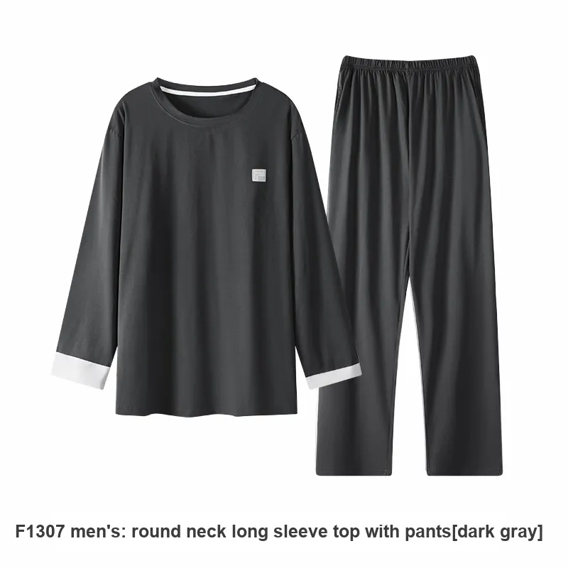 ZAO FU NIAO Pajama Set Men's Dark Gray-1