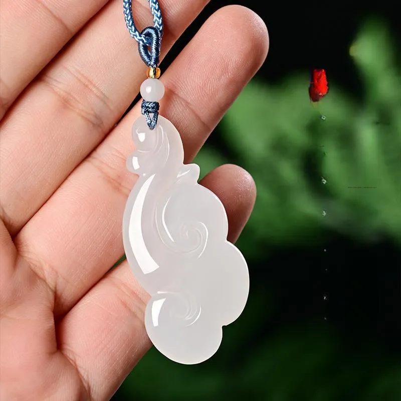 KUNYUYAO Hetian Jade Pendants White Jade Unisex-8
