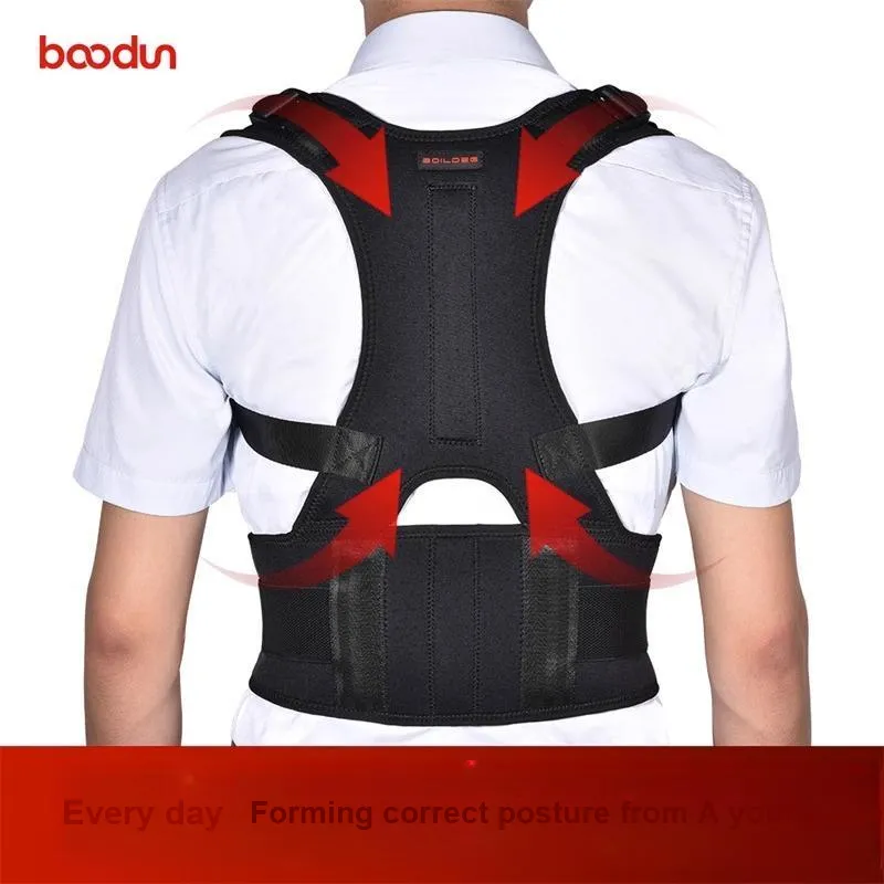 BOODUN Back Support Braces Running Sports Breathable Protective One Size Black Webbing Unisex-1