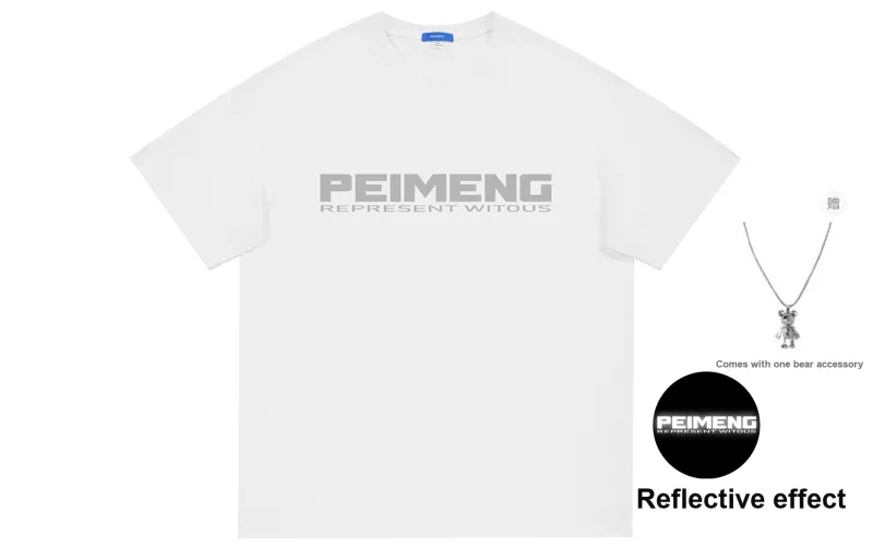 PEIMENG Short Sleeved T Shirts Unisex Comes With Necklace-21