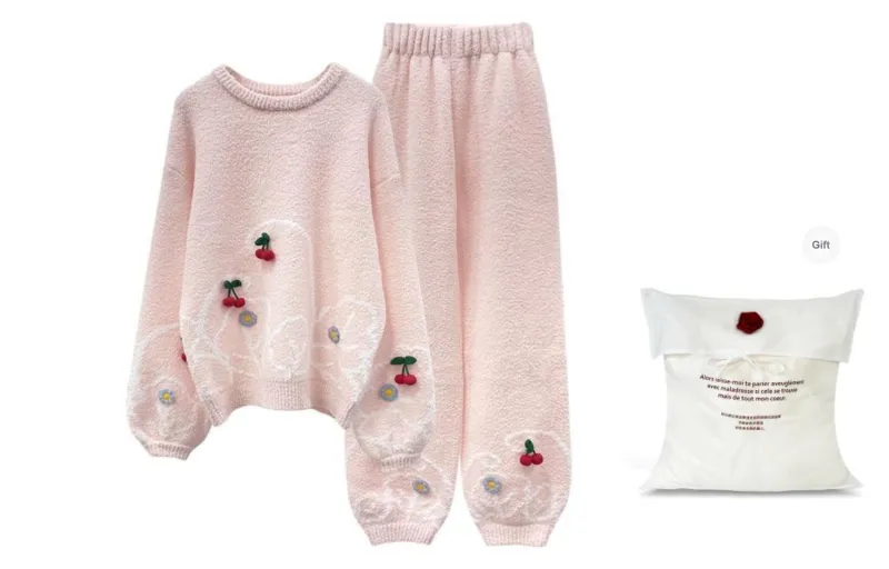 WANANNI Pajama Set Women's Shopping Bag Pink-6