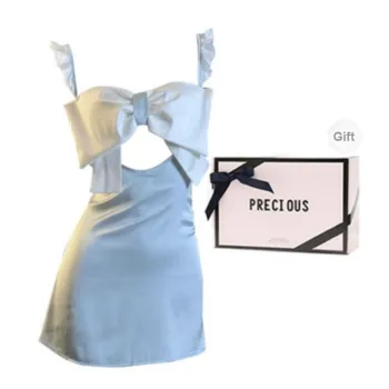 OEING Nightgown Women's Gift Box Set Aqua Blue