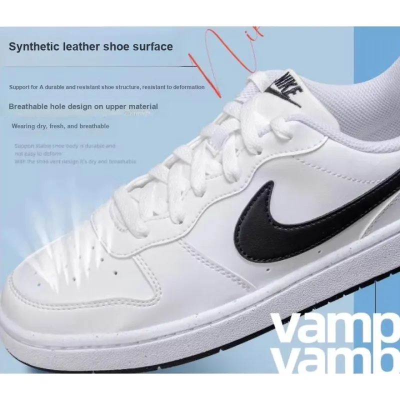 Nike Court Borough Low White Black GS-1
