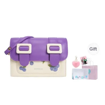 MERIMIES Artificial Leather Shoulder Bag Women's Purple Blueberry Purple