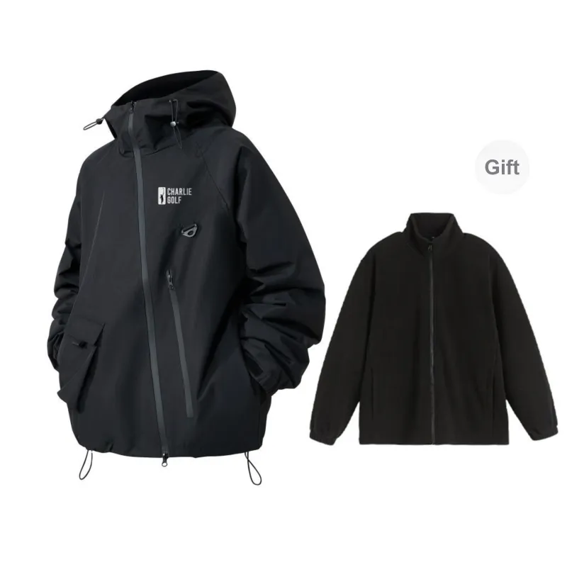 CHARLIE GOLF Water Resistant Windproof Wear Resistant Windbreaker Jacket Unisex-7