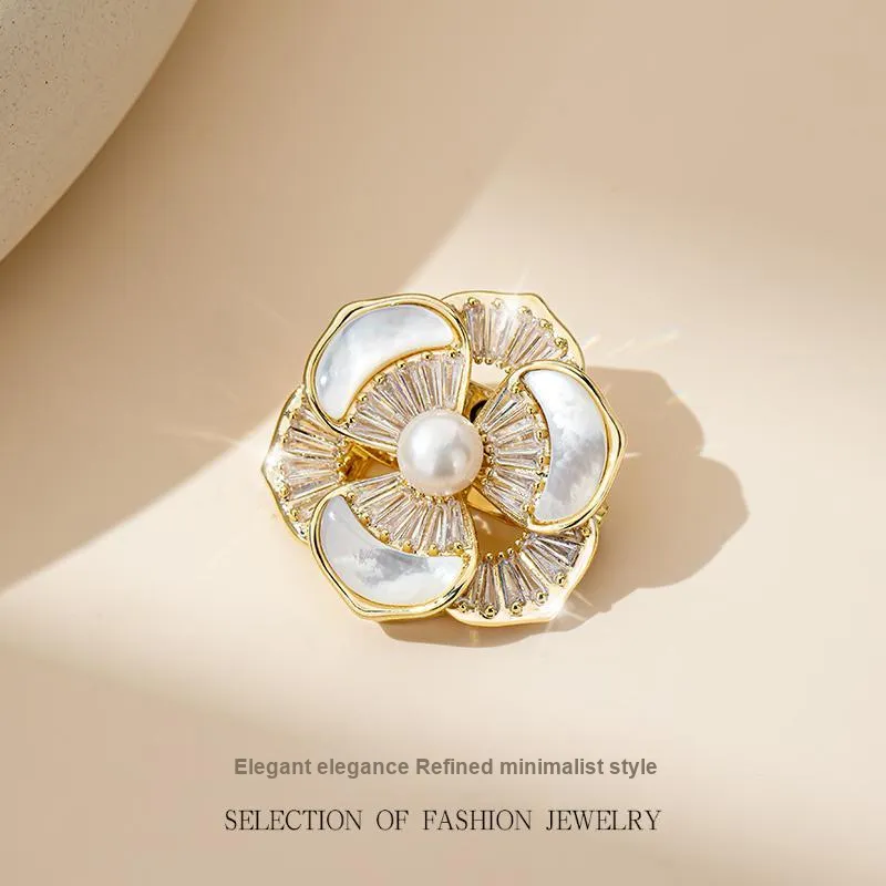 Mofei Pearl Brooches Women's-1