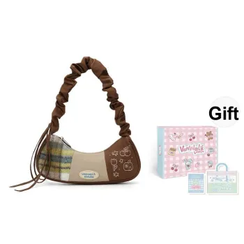 VANWALK Polyester Shoulder Bag Trumpets Women's Pink/White/Brown