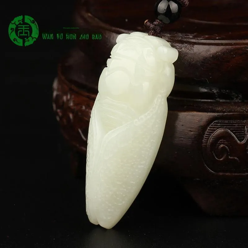 WANYUHUN Hetian Jade Pendants White Jade Unisex-5