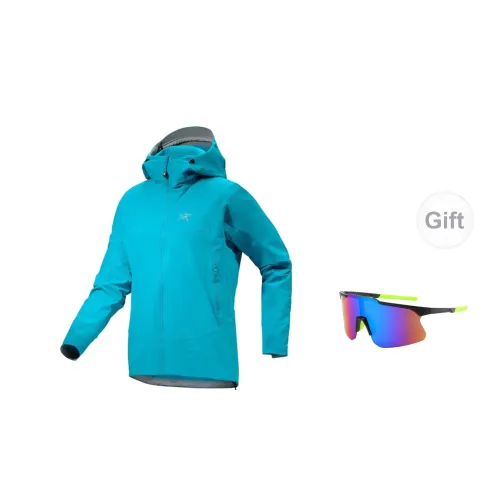 Arcteryx Windbreaker Jackets Men Lipstick Fish Blue+Free Eyeglasses