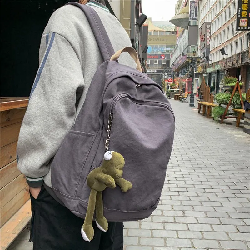 Deli Bear Canvas Backpack Regular Unisex Yellow/Ecru/Black/Dark Gray-18