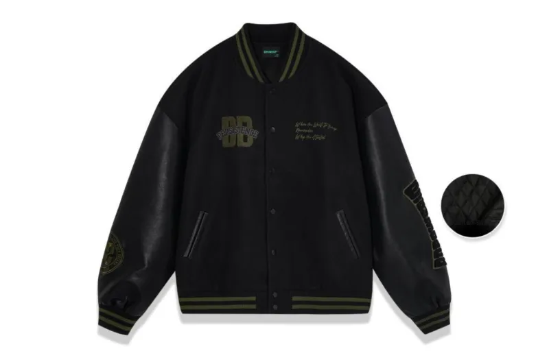 BD.POWER UP+ Baseball Jacket Unisex Black-9