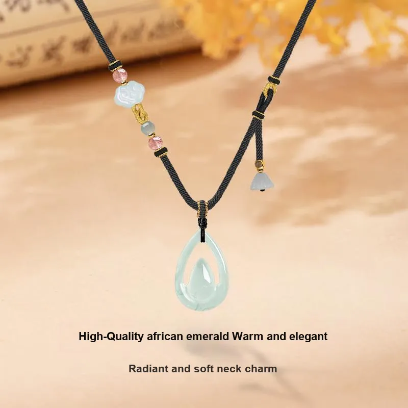 MISS TOOYA African Emerald Necklaces Women's-2
