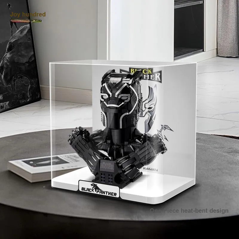LIGHT YOUR BRICKS LeiYiBai Compatibility Building Block Marvel 76215 Black Panther Storage Box Model Accessories-2