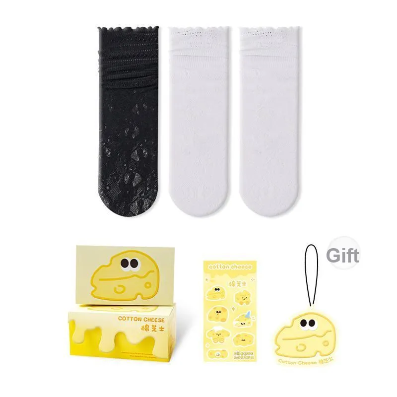 COTTON CHEESE Mid Calf Socks Women's Box 3 Pack-7