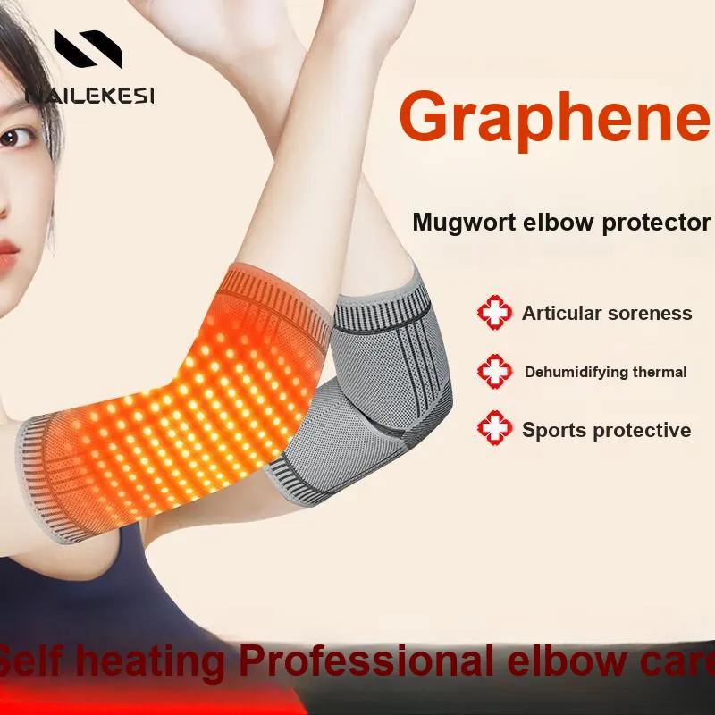 NAILEKESI Badminton, Running, Cycling Elbow Pads Warm Protection 2 Pack Unisex-1