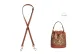 Brown Red 1.1 Wide Litchi Grain Gold Buckle 90-120cm[Compatible with 2023 Snowflake Bucket Bag]
