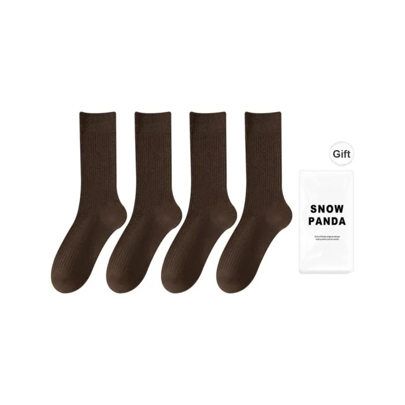 XXLLG Mid Calf Socks Women's Shopping Bag 4 Pack-10