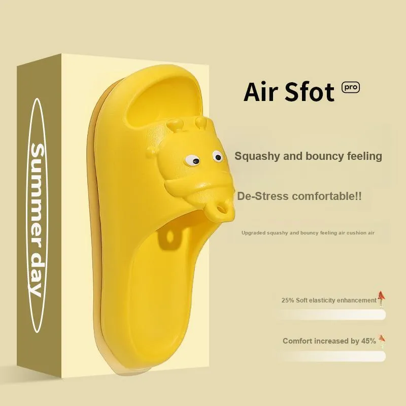 Foot Recreation Cartoon Summer Platform Home Comfortable Soft Sole 'Step in' Bathing Slippers-1