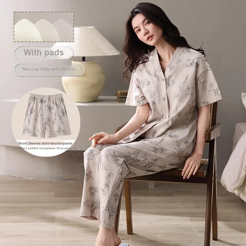 XIAFENYAN Pajama Set Women's Light Brown-1