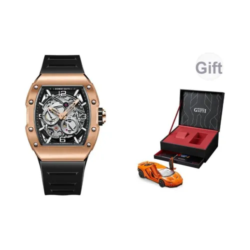 BONEST GATTI Phantom Speed Collection Автоматический механический механизм Часы Мужские Часы Черепный циферблат