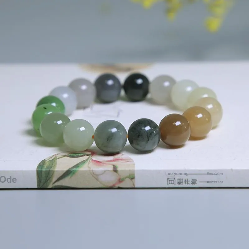 Ingenuity Hetian Jade Bracelets White Jade/Pale Greenish White Jade Unisex-2