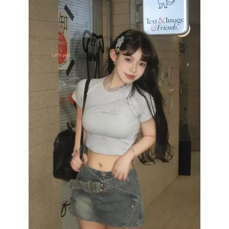 YEARNED Denim Short Skirts Women's-5