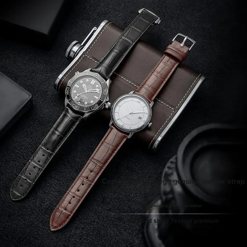 IStrap Omega Compatibility Watch Band Cowhide Leather Material-13